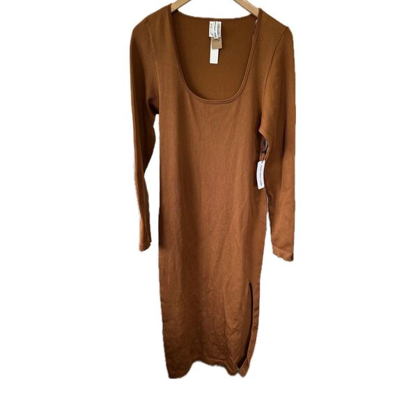 NWT Victoria's Secret PINK x Chloe Halle Stretch Ribbed Bodycon Midi Dress XXL - Picture 1 of 8